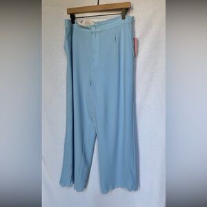 ivy City light blue scallop pant nwt